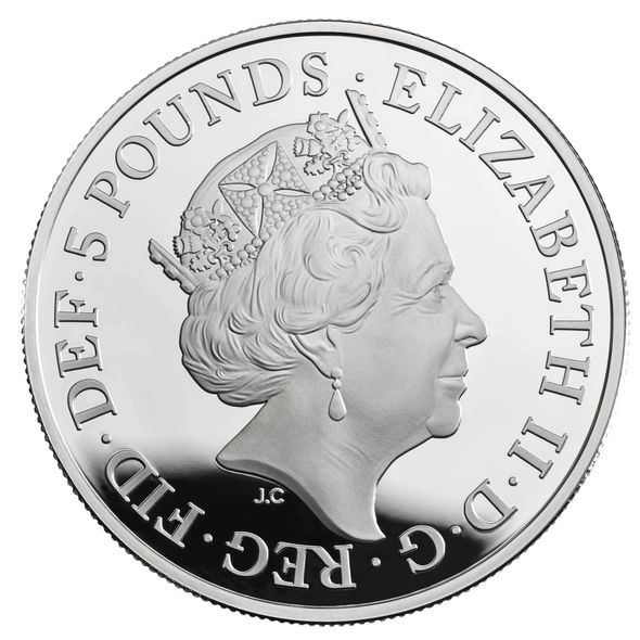 Задняя часть новой монеты £5